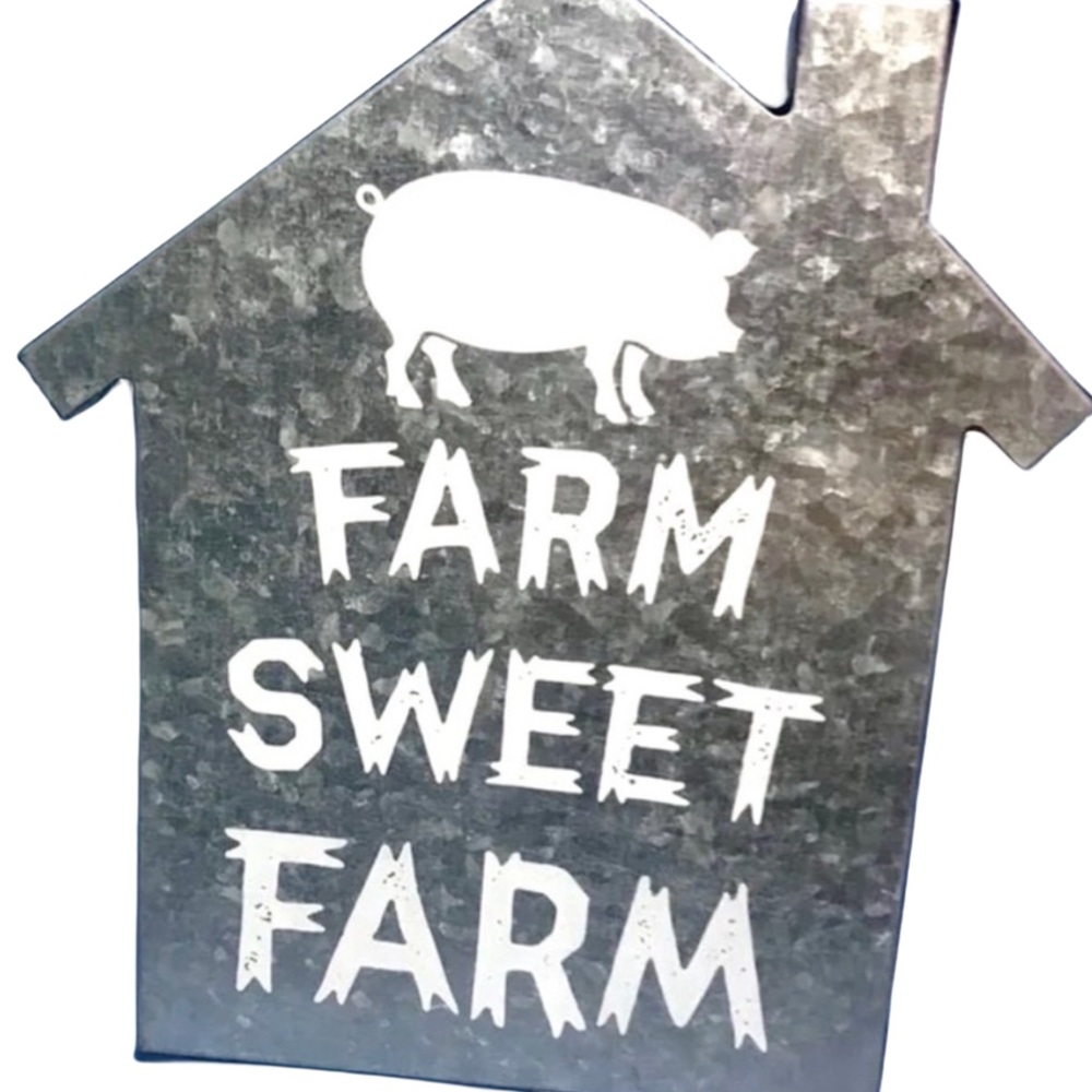 Hobby Lobby Home Sweet Farm Metal Tin Sign Country Wall Table Art Barn Decor